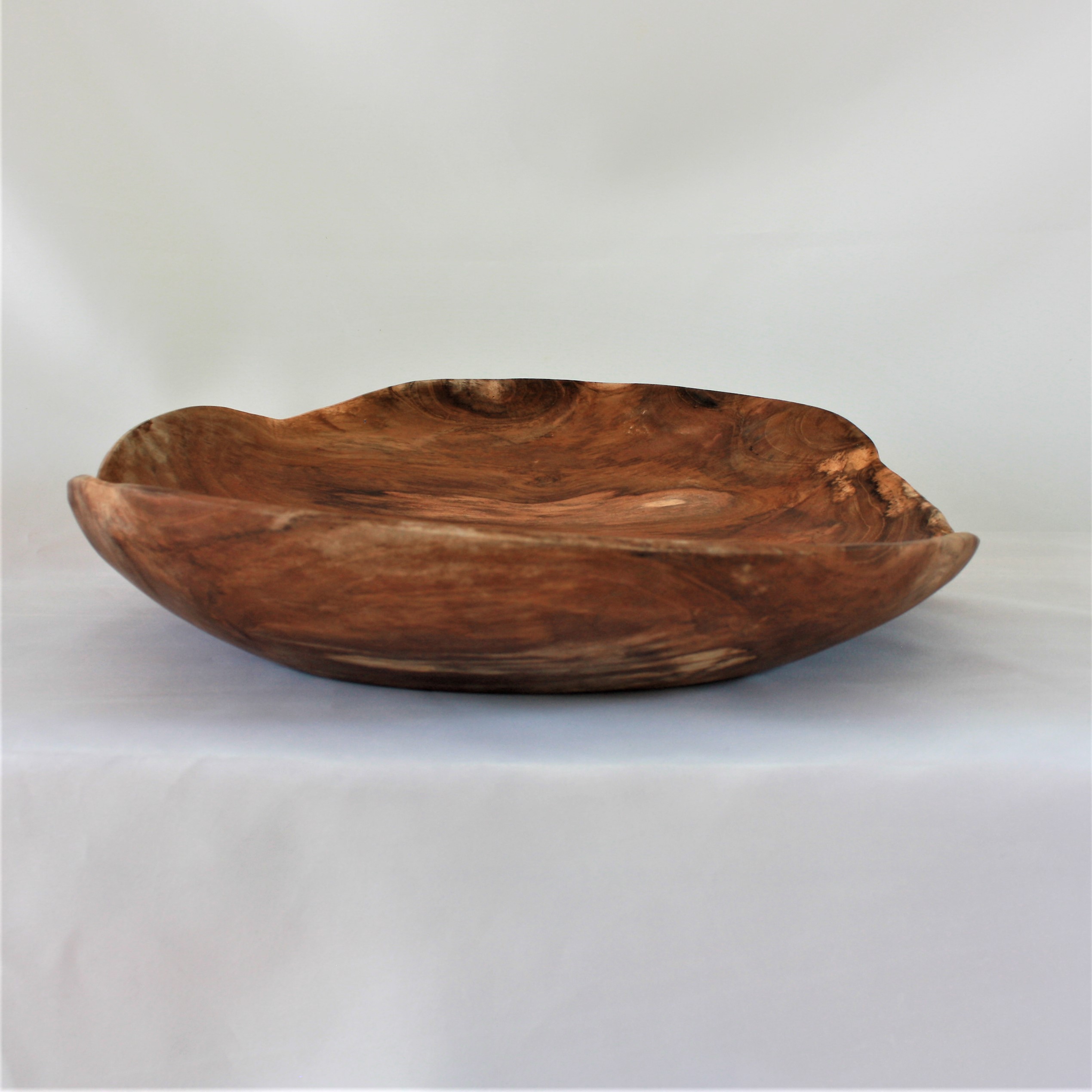 Continenta Holzschüssel Aus Akazien-Kernholz - Naturbelassen, Einzigartige Maserung, Ideal Für Obst, Deko Oder Als Servierschale