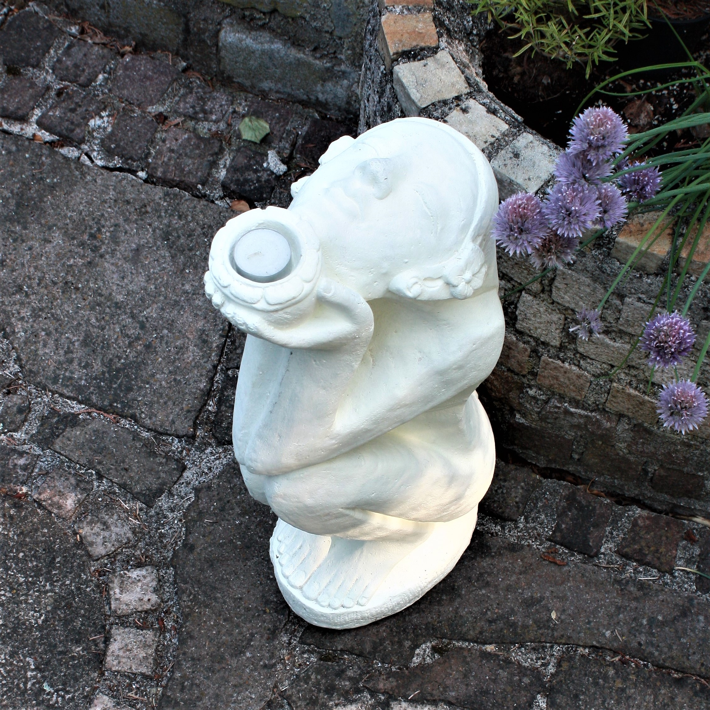 ExclusiveLane 'Frog Maiden' Gartenfigur (27,9 Cm) – Handbemalte Metallstatue Für Balkon & Garten