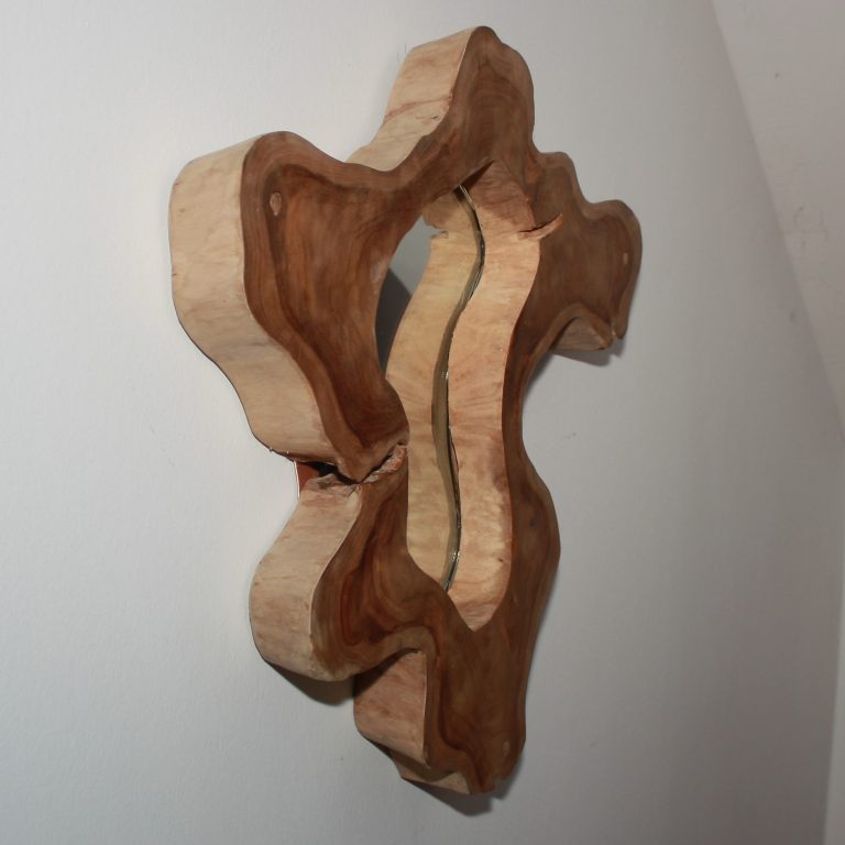 Wandspiegel Holz Spiegel Baumscheibe Holzspiegel Badezimmerspiegel